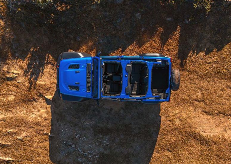 Jeep Wrangler exterior vista desde arriba
