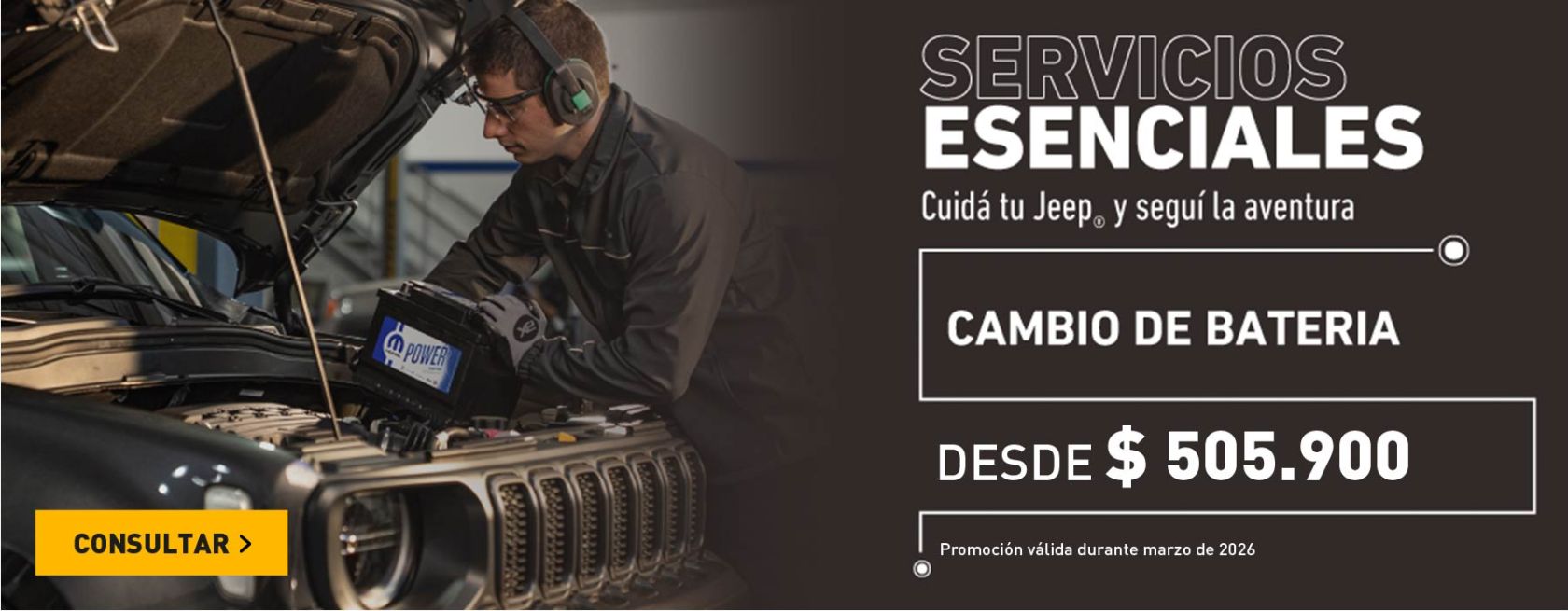 Promos servicio Jeep beterias