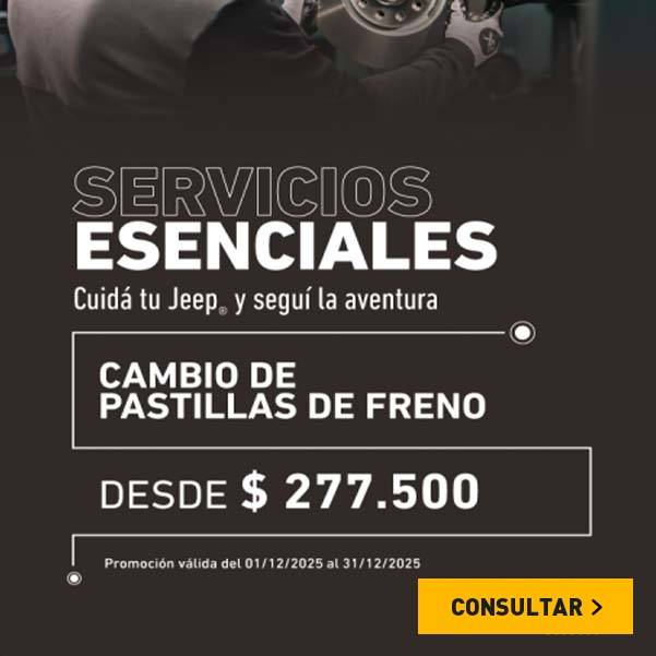 Promos Servico Jeep en pastillas de freno