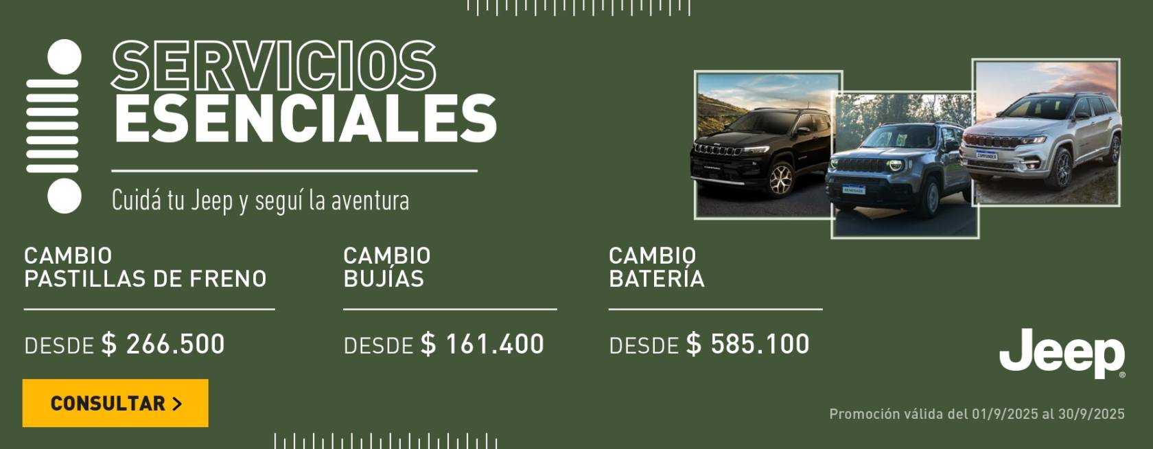 Promos servicio Jeep 