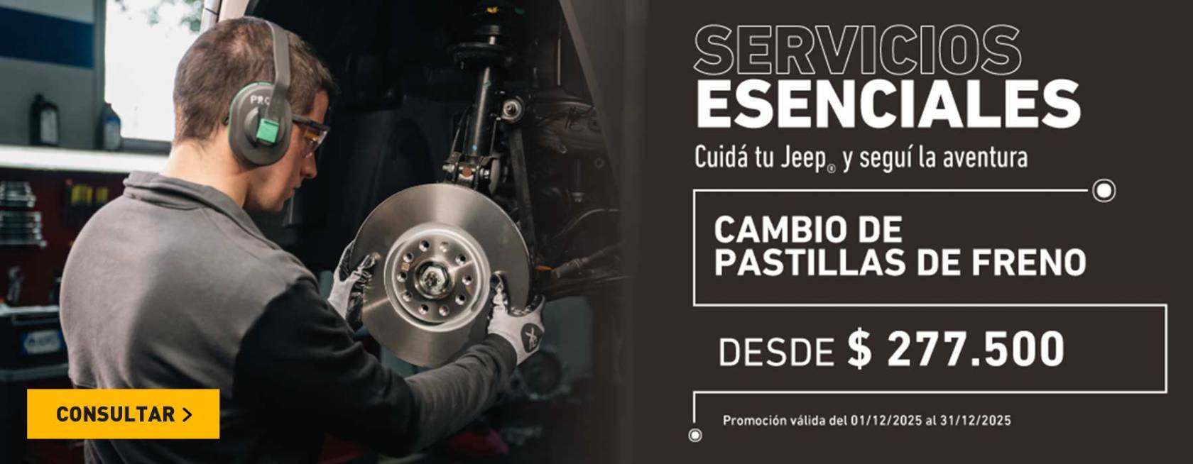 Promos servicio Jeep pastillas de freno